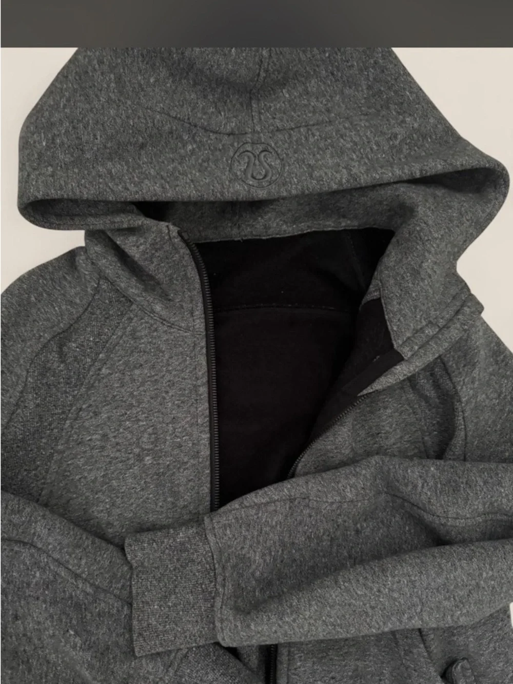 lululemon athletica Dark Gray Hooded Zip Sweatshirt - Picture 4 of 4